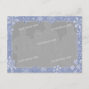 Carte Postale Simply Snowflakes Art Frame Photo personnalisée 1