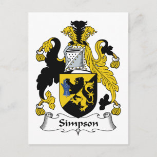 Carte Postale Simpson Family Crest