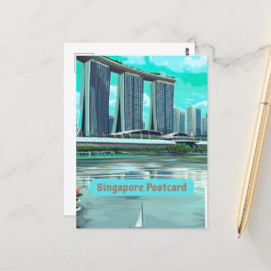 Carte postale Singapore Travel, Singapore Skyline 