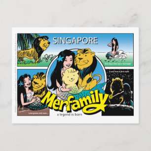 Carte postale SINGAPOUR MERFAMILY®