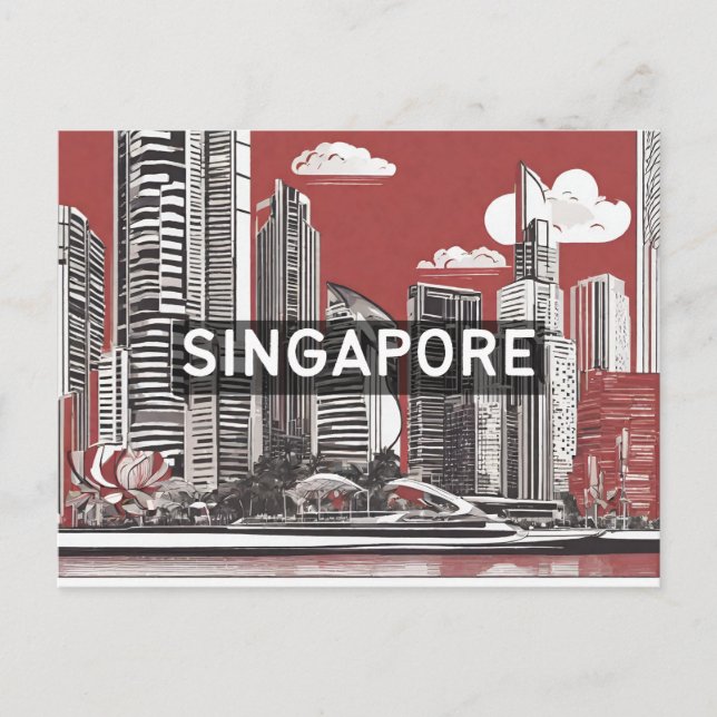 Carte Postale Singapour Travel Holiday Souvenir (Devant)
