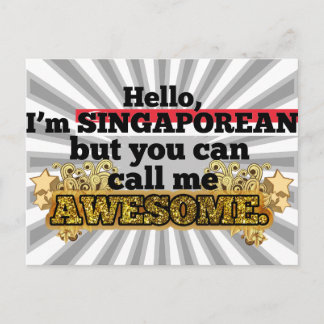 Carte Postale Singapourien, mais appelez-moi génial