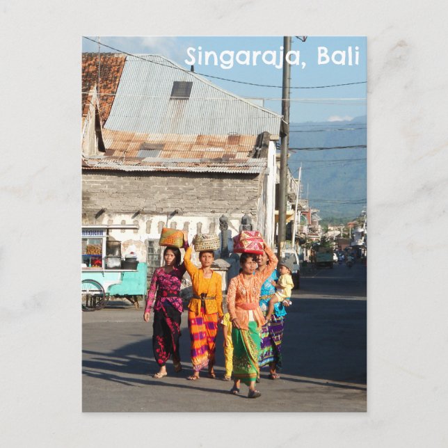 Carte postale Singaraja Bali Indonésie Balinaises  (Devant)