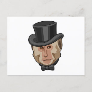 Carte Postale Singe avec Cylindre