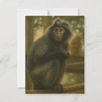 Singe contemplatif - Serene Wildlife Art