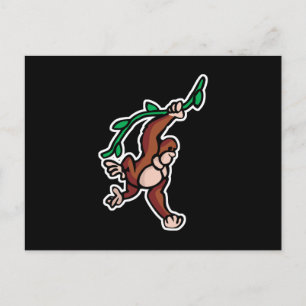 Carte Postale singe de la vigne