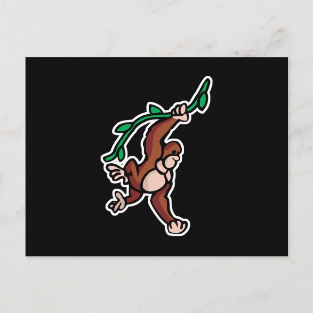 Carte Postale singe de la vigne (Devant)