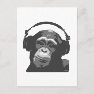 CARTE POSTALE SINGE DU DJ