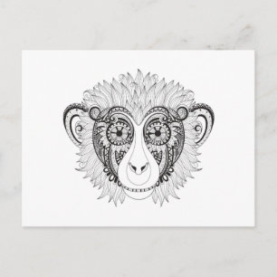 Carte Postale Singe inspiré