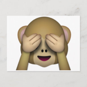 Carte Postale Singe 'Ne Vois Pas Le Mal' - Emoji