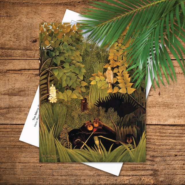 Carte Postale Singes joyeux Henri Rousseau  (Créateur téléchargé)