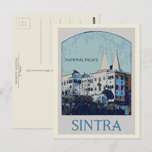 Carte Postale Sintra Illustration du palais national Portugal
