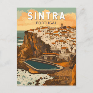 Carte Postale Sintra Portugal Illustration Voyage Art Vintage