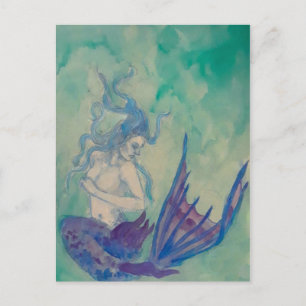 Carte Postale Sirène bleue