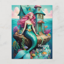 Sirène de l'océan Joyeux Anniversaire 