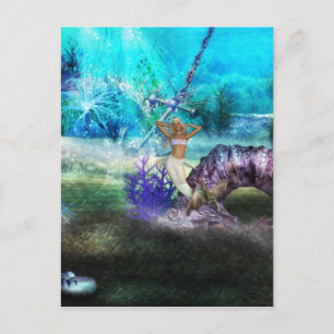 Carte Postale Sirène De Mer Profond