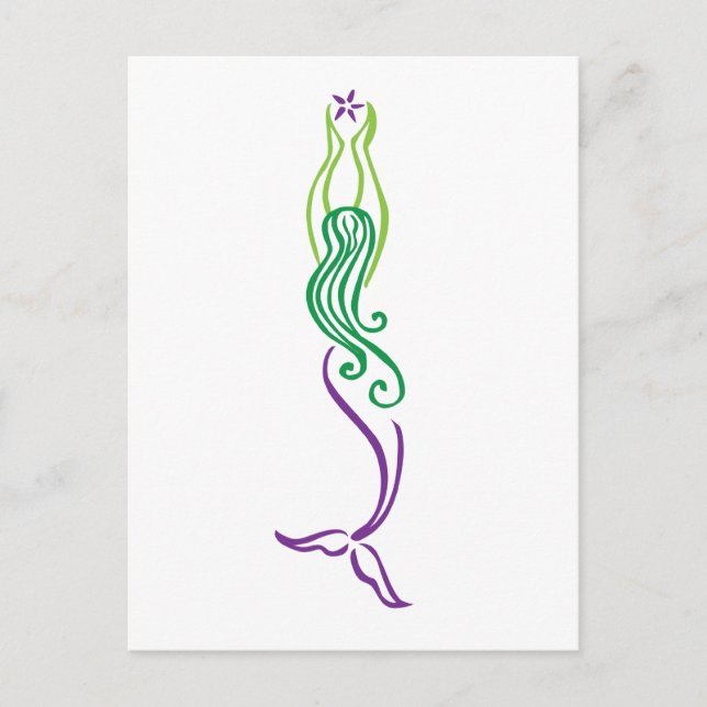 Carte Postale Sirène de poisson Starfish (Devant)