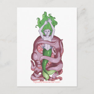 Carte Postale Sirène d'Octopus