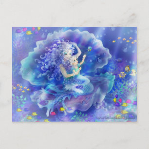 Carte Postale Sirène et enfant