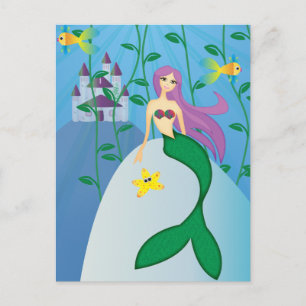 Carte Postale Sirène mignonne