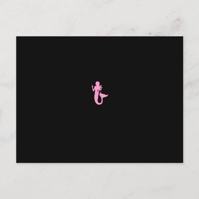 Carte Postale Sirène rose-brillant (Devant)