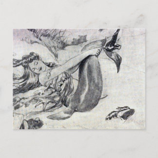 Carte Postale Sirène sur la plage