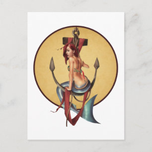 Carte Postale Sirène vintage