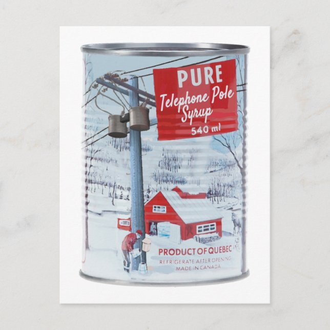 Carte Postale Sirop de pôle téléphonique du Québec (Devant)