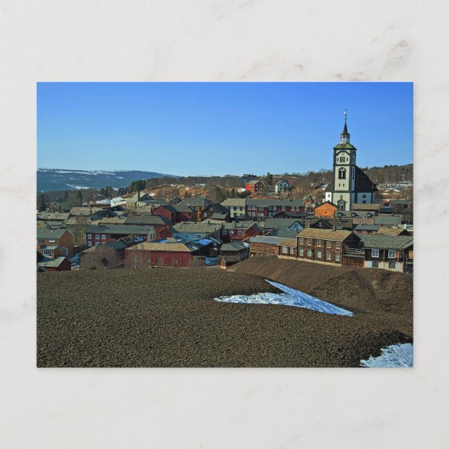 Carte Postale Site UNESCO de Røros, Norvège (Devant)