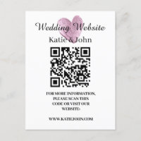 Site Web de Mariage Ajouter Texte Nom Code QR Mini