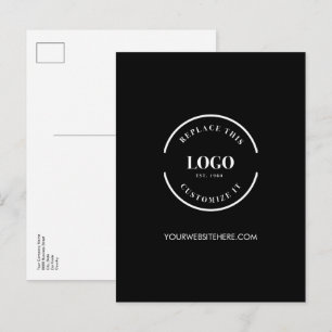 Carte Postale Site Web du logo Entreprise personnalisée simple