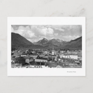 Carte Postale Sitka, Alaska avec trois soeurs en Arrière - plan