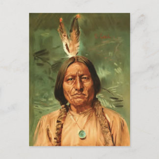 Carte Postale Sitting-Bull peint par William Gilbert Gaul 1890