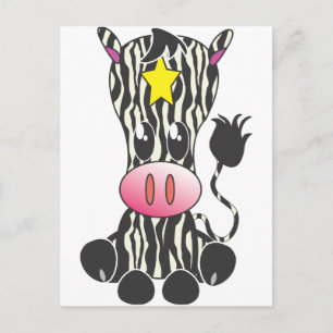 Carte Postale Sitting Zebra