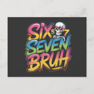 Carte Postale six seven bruh