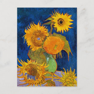 Carte Postale Six Sunflowers van Gogh Art