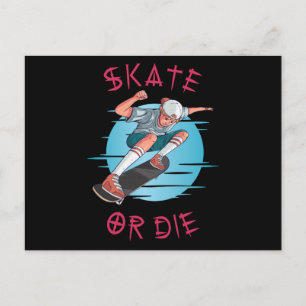 Carte Postale Skate ou die Skateboarder Garçon