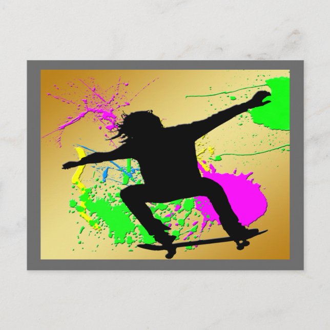 Carte Postale Skateboard Extreme (Devant)
