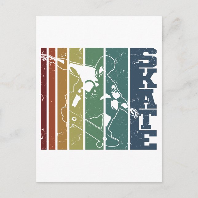 Carte Postale Skateboard Skate Skate Skate Skateboard Skateboard (Devant)