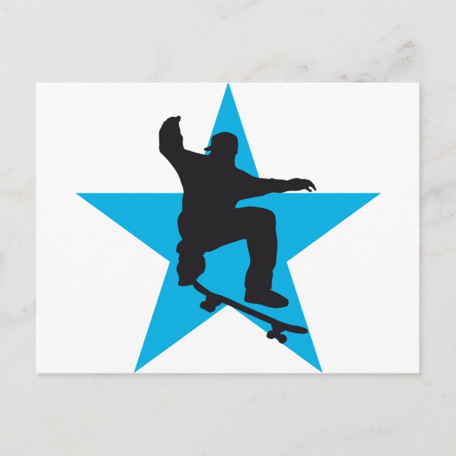 Carte Postale Skater Star (Devant)