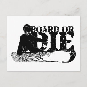 Carte Postale skeleboarder ou die.