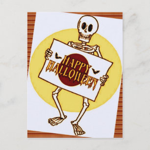 Carte Postale Skeleton d'Halloween