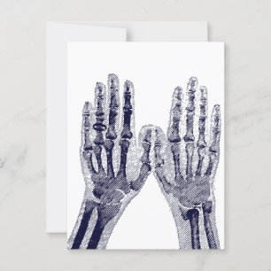 Carte Postale Skeleton Hands Xray Image dessin Anatomie humaine