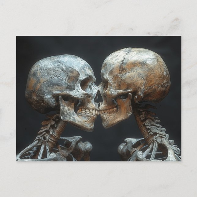 Carte Postale Skeleton Kiss (Devant)