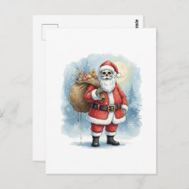 Carte Postale Skeleton Santa Claus