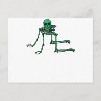 Carte Postale Skeleton Yoga Déplaisant Danser le crâne