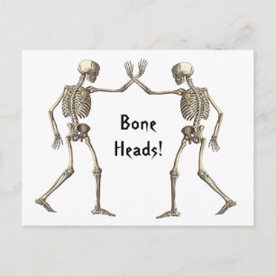 Carte postale Skeletons de tête d'os