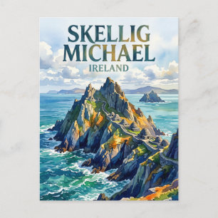 Carte Postale Skellig Michael, Portmagee, Comté de Kerry, Irland