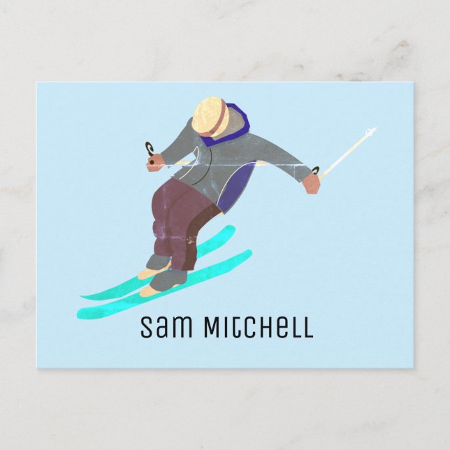 Carte Postale Ski (Devant)