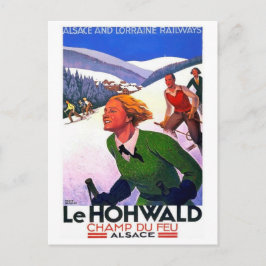 Carte Postale Ski à Le Hohwald, Alsace, France, vintage